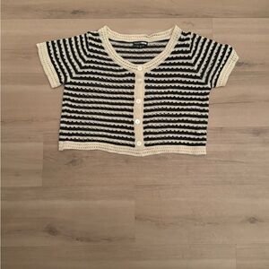 Striped Black and Cream KCardigan